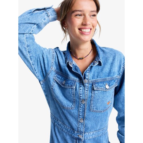 Roxy Coastal Weekend - Denim jumpsuit met lange mouw voor Dames