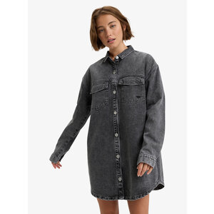 Roxy Tidal Moon - Mini denim overhemdjurk met lange mouw voor Dames