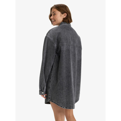 Roxy Tidal Moon - Mini denim overhemdjurk met lange mouw voor Dames