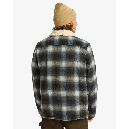 Billabong Hills Sherpa - Geruit wollen jack met sherpavoering voor Heren