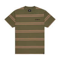 Maximize Stripe - T-shirt met Borstzak en Korte Mouw voor Heren