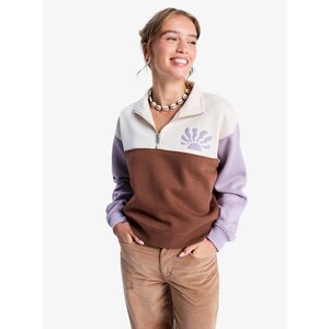 Roxy View Point Block - Colourblock fleece met halve rits voor Dames