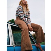 Surf On Cloud Cord - Corduroy Broek met Wijde Pijpen voor Dames