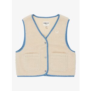Roxy Simply Lucky - Dubbelzijdig kort denim jack met sherpavoering voor Meisjes 4-12