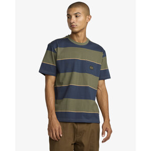 RVCA Dayshift Stripe - Korte mouw t-shirt voor heren