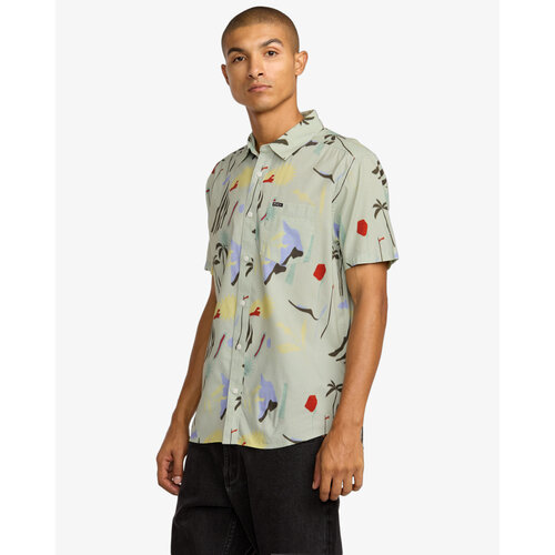 RVCA Craft - Korte mouw overhemd voor heren