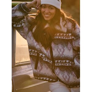 Roxy Feels Like Winter - Oversized sherpa jack met rits voor Dames Roxy Feels Like Winter - Oversized sherpa jack met rits voor Dames