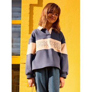Roxy Iconic Waves - Colourblock sweater met overhemdkraag voor Meisjes 4-16