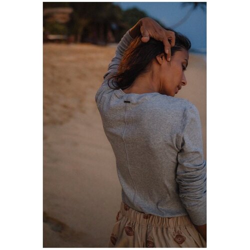 Surf Inc Stripe Lyocell Longsleeve - Stone Grey Surf Inc Stripe Lyocell Longsleeve - Stone Grey