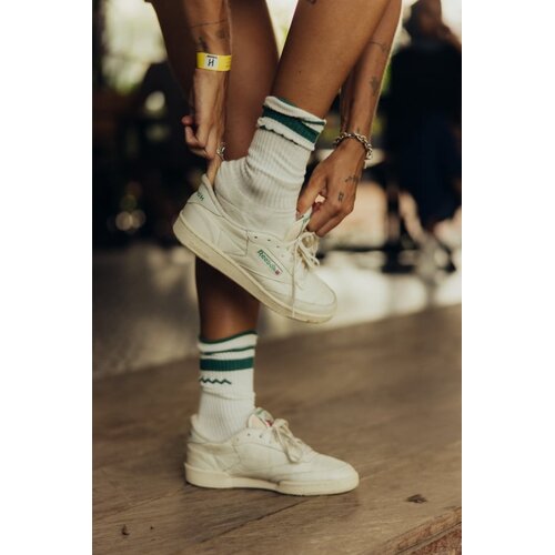 Surf Inc Joints And Surf Socks - Vintage White - Green Stripes Surf Inc Joints And Surf Socks - Vintage White - Green Stripes