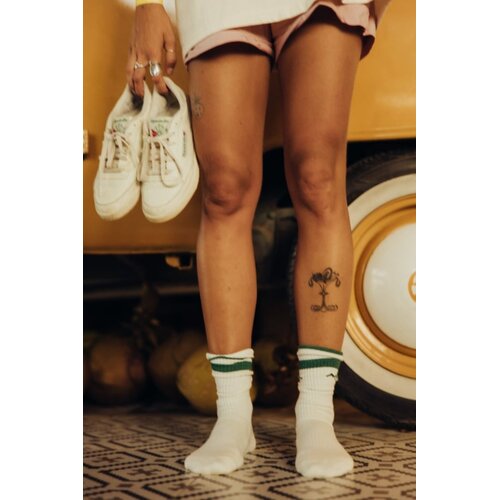 Surf Inc Joints And Surf Socks - Vintage White - Green Stripes Surf Inc Joints And Surf Socks - Vintage White - Green Stripes