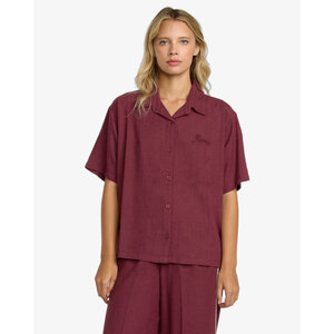 RVCA Syd Stripe - Korte mouw blouse voor dames