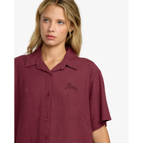 RVCA Syd Stripe - Korte mouwen shirt voor dames