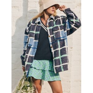 Roxy Over And Above - Geblokte shacket van polar fleece voor Dames Roxy Over And Above - Geblokte shacket van polar fleece voor Dames