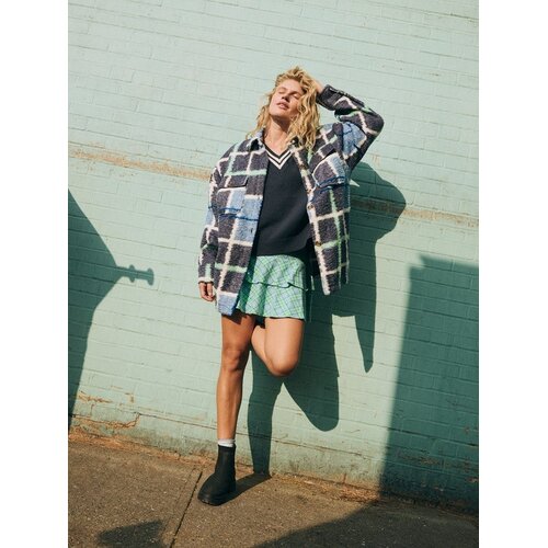 Roxy Over And Above - Geblokte shacket van polar fleece voor Dames Roxy Over And Above - Geblokte shacket van polar fleece voor Dames