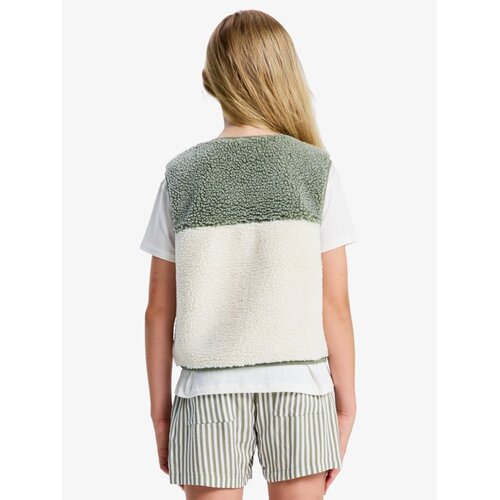 Roxy Iconic Color Block - Mouwloze Sherpa Top voor Meisjes 4-14