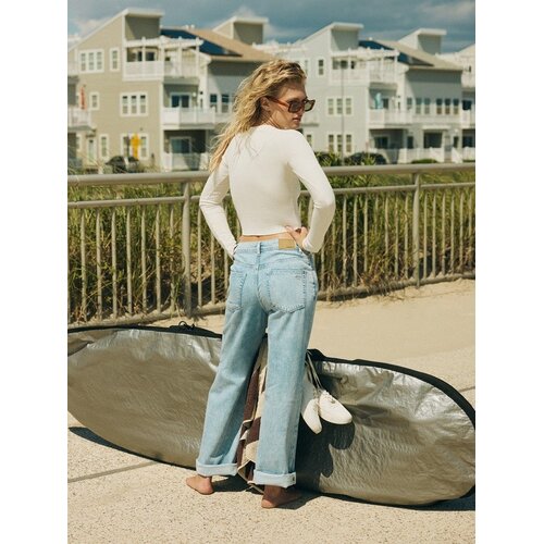 Roxy Dawn Patrol Mid Sunbleached - Denim jeans met loose fit voor Dames
