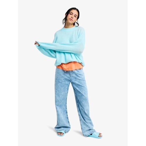 Roxy Saltwater Mid Sunbleached - Jeans met wijde pasvorm voor Dames