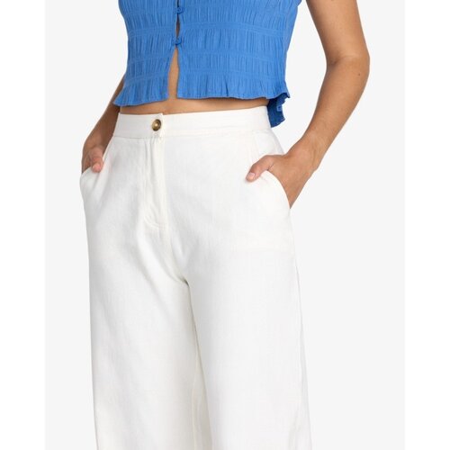 RVCA Bonnie - Witte linnen broek voor dames