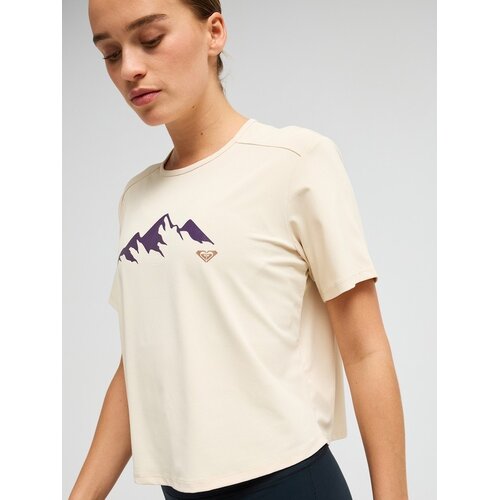 Roxy Boundless Spirit 4 - Beige sportshirt voor dames
