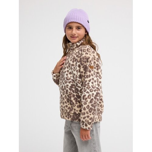 Roxy Calling All Mys - Beige fleece trui met print voor meisjes 4-14 Roxy Calling All Mys - Beige fleece trui met print voor meisjes 4-14