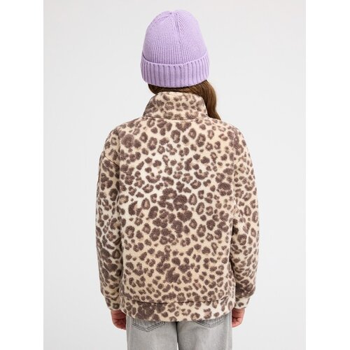 Roxy Calling All Mys - Beige fleece trui met print voor meisjes 4-14 Roxy Calling All Mys - Beige fleece trui met print voor meisjes 4-14