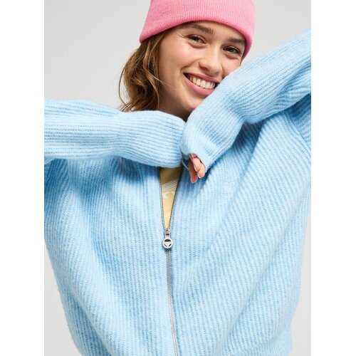 Roxy Go To The Top - Blauw vest met capuchon voor dames Roxy Go To The Top - Blauw vest met capuchon voor dames