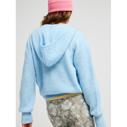 Roxy Go To The Top - Blauw vest met capuchon voor dames Roxy Go To The Top - Blauw vest met capuchon voor dames