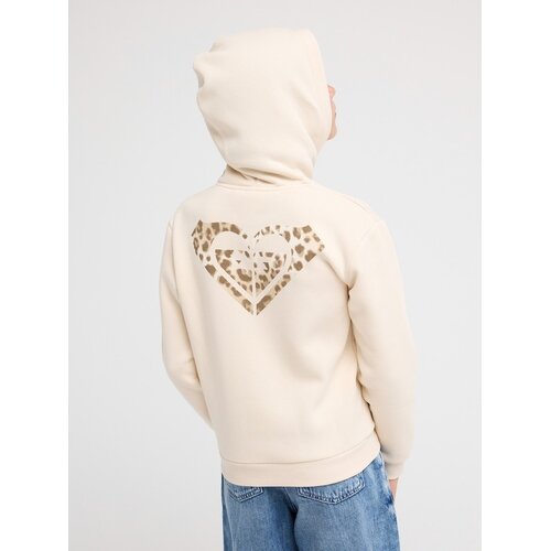 Roxy Surf Feeling Brushed - Beige hoodie voor meisjes 4-12 Roxy Surf Feeling Brushed - Beige hoodie voor meisjes 4-12