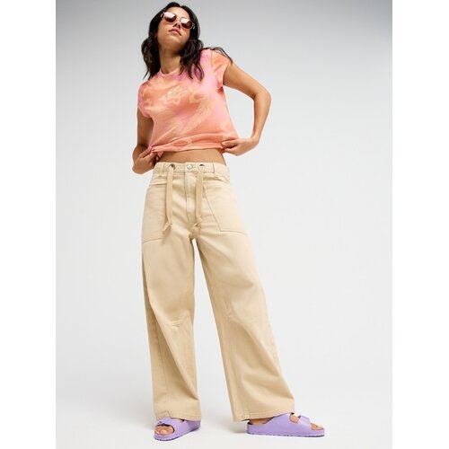 Roxy Sky And Sand - Beige relaxte cargobroek voor dames Roxy Sky And Sand - Beige relaxte cargobroek voor dames