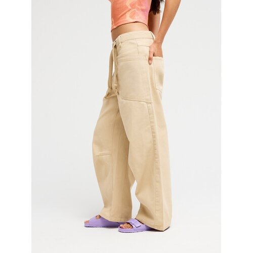 Roxy Sky And Sand - Beige relaxte cargobroek voor dames Roxy Sky And Sand - Beige relaxte cargobroek voor dames