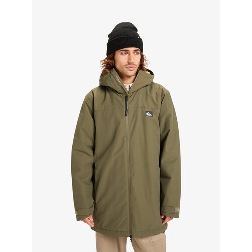 Quiksilver Overcast 3K Parka - Groene waterdichte jas voor heren Quiksilver Overcast 3K Parka - Groene waterdichte jas voor heren