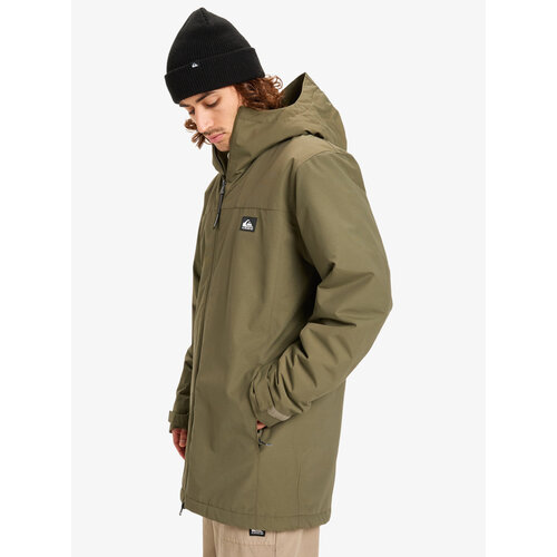 Quiksilver Overcast 3K Parka - Groene waterdichte jas voor heren Quiksilver Overcast 3K Parka - Groene waterdichte jas voor heren