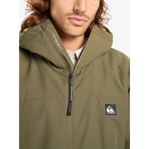 Quiksilver Overcast 3K Parka - Groene waterdichte jas voor heren Quiksilver Overcast 3K Parka - Groene waterdichte jas voor heren