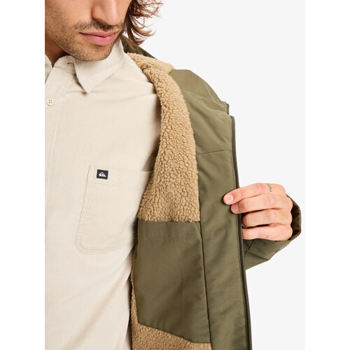 Quiksilver Overcast 3K Parka - Groene waterdichte jas voor heren Quiksilver Overcast 3K Parka - Groene waterdichte jas voor heren