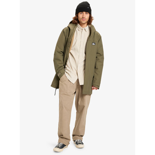 Quiksilver Overcast 3K Parka - Groene waterdichte jas voor heren Quiksilver Overcast 3K Parka - Groene waterdichte jas voor heren