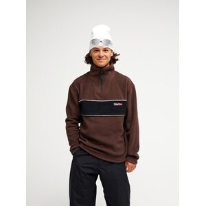 Quiksilver Young Guns Cruz Polar - Bruine fleece trui voor heren