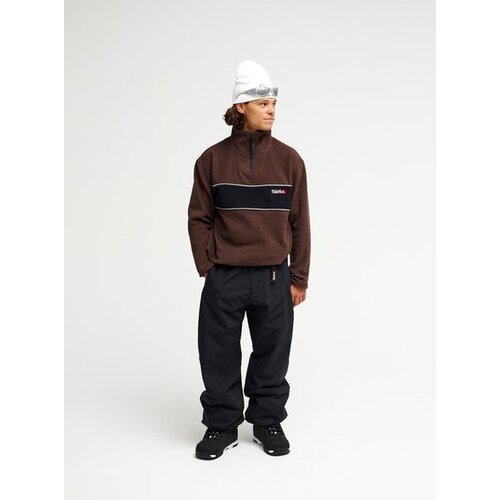 Quiksilver Young Guns Cruz Polar - Bruine fleece trui voor heren Quiksilver Young Guns Cruz Polar - Bruine fleece trui voor heren
