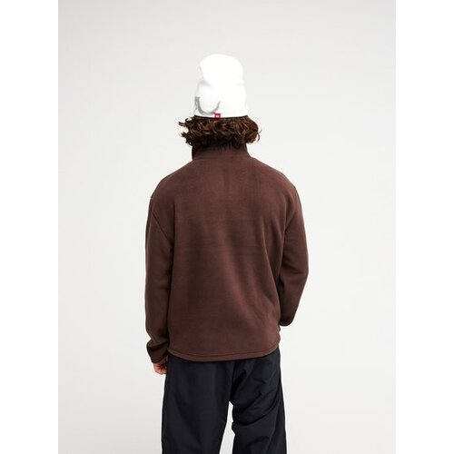 Quiksilver Young Guns Cruz Polar - Bruine fleece trui voor heren Quiksilver Young Guns Cruz Polar - Bruine fleece trui voor heren