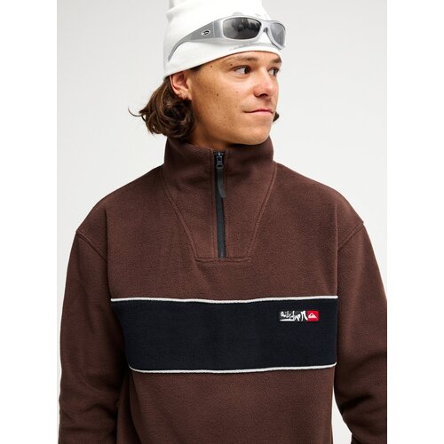 Quiksilver Young Guns Cruz Polar - Bruine fleece trui voor heren Quiksilver Young Guns Cruz Polar - Bruine fleece trui voor heren