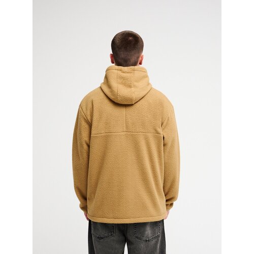 Quiksilver Clean Coast Hood - Beige fleece vest voor heren Quiksilver Clean Coast Hood - Beige fleece vest voor heren