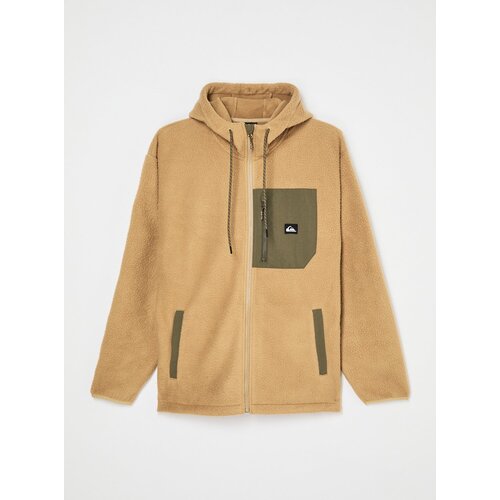 Quiksilver Clean Coast Hood - Beige fleece vest voor heren Quiksilver Clean Coast Hood - Beige fleece vest voor heren