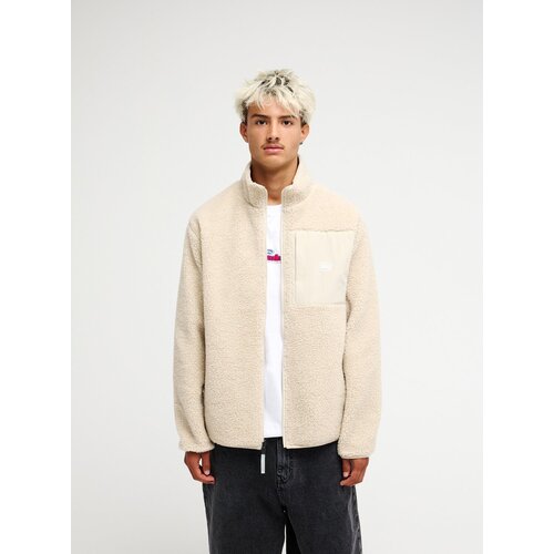 Quiksilver Urban Storm Reversible - Beige Sherpa fleece trui voor heren Quiksilver Urban Storm Reversible - Beige Sherpa fleece trui voor heren