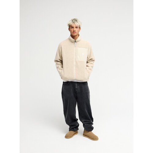 Quiksilver Urban Storm Reversible - Beige Sherpa fleece trui voor heren Quiksilver Urban Storm Reversible - Beige Sherpa fleece trui voor heren
