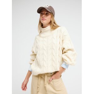 Roxy Kindness Is Key - Warme kabeltrui met turtlehals voor dames