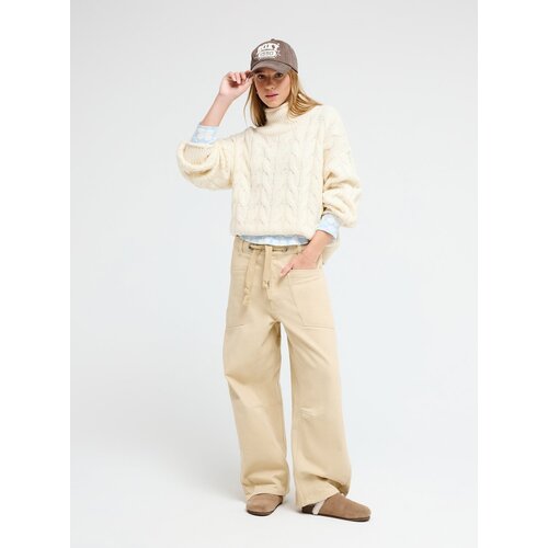 Roxy Kindness Is Key - Warme kabeltrui met turtlehals voor dames