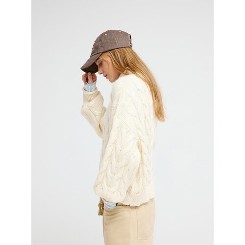 Roxy Kindness Is Key - Warme kabeltrui met turtlehals voor dames