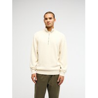 Salt Water 1/4 - Beige trui met een halve rits voor heren