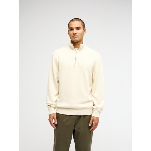 Quiksilver Salt Water 1/4 - Beige trui met een halve rits voor heren Quiksilver Salt Water 1/4 - Beige trui met een halve rits voor heren