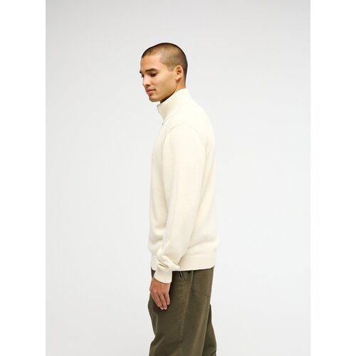 Quiksilver Salt Water 1/4 - Beige trui met een halve rits voor heren Quiksilver Salt Water 1/4 - Beige trui met een halve rits voor heren